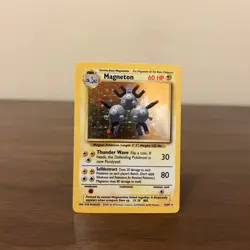 Pokemon TCG Magneton Base Set Holo Unlimited Rare Card 9/102 LP-MP Condition - Image 4