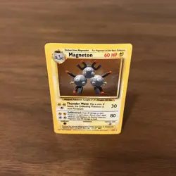 Pokemon TCG Magneton Base Set Holo Unlimited Rare Card 9/102 LP-MP Condition - Image 5