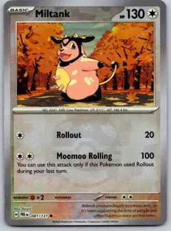 Miltank (Master Ball) - 081/131 - Pokemon Reverse Holo Prismatic Evolutions NM - Image 1
