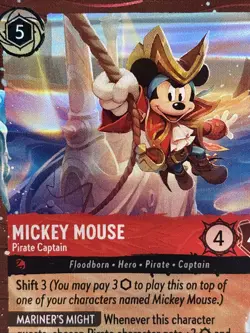 Mickey Mouse - Pirate Captain (Disney Cruise Promo) Disney Lorcana Promo Card - Image 3