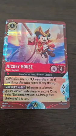 Mickey Mouse - Pirate Captain (Disney Cruise) 13/P3 Lorcana card foil - Image 2