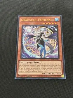 Yu-Gi-Oh! Dracotail Faimena (UR) JUSH-EN002 1st Edition Ultra Rare Near Mint - Image 1