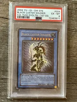 2004 Yu-Gi-Oh! SYE Black Luster Soldier S. D. YUGI EVOLTN 1St Edition #024 PSA 6 - Image 1