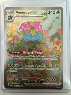 Pokemon TCG Venusaur EX Full Art Holo Card Scarlet & Violet 151 Series 198/165 - Image 1
