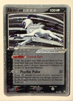 Pokemon TCG Absol EX 92/108 Power Keepers Holo - Image 1