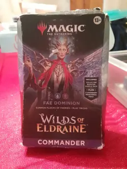 NEW Wilds of Eldraine Commander Deck Fae Dominion MTG Magic The Gathering Sealed - Image 1
