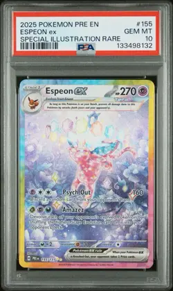 2025 POKEMON PRE EN-PRISMATIC EVOLUTIONS #155 ESPEON EX PSA 10 - Image 1