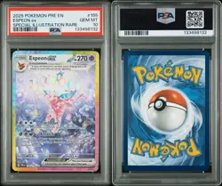 2025 POKEMON PRE EN-PRISMATIC EVOLUTIONS #155 ESPEON EX PSA 10 - Image 3