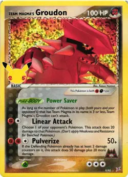Pokemon TCG Team Magma's Groudon 9/95 Rare Holo Pokemon Celebrations NM - Image 1