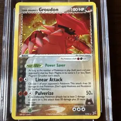 Pokemon TCG Team Magma's Groudon Holo Rare Card 9/95 World Record Holder CGC - Image 3