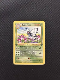 Butterfree 33/64 1st Edition | Base Set Jungle | Non Holo Pokemon Card LP - Image 1