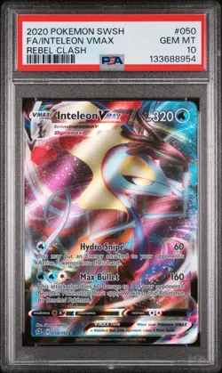 Pokemon Inteleon Vmax Rebel Clash #050 Graded Card PSA 10 - Image 1