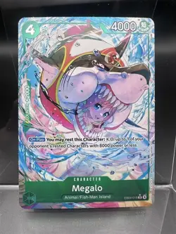 ONE PIECE TCG CARD Megalo (Alternate Art) - The Azure Sea's Seven OP14 EB04-018 - Image 1