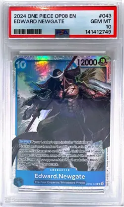 Whitebeard Edward Newgate OP08-043 SR One Piece TCG Card Game PSA 10 English - Image 1
