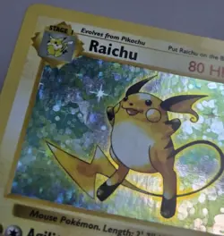 Raichu - 14/102 - Pokemon Base Set Shadowless Holo Rare Card WOTC NM - Image 4