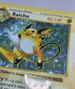 Raichu - 14/102 - Pokemon Base Set Shadowless Holo Rare Card WOTC NM - Image 5