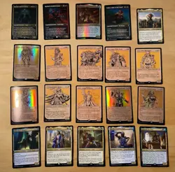 Magic The Gathering Lot Of 20 Battle For Baldur’s Gate GOLD Cards FOILS Rares - Image 1