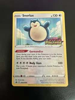 Snorlax Holo SWSH068 Prerelease Sword & Shield Promo Pokemon Card Near Mint - Image 1