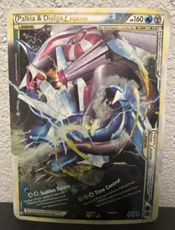 Pokemon Palkia Dialga Legend Jumbo Oversized Card 102/102 LP Rare Holo - Image 1