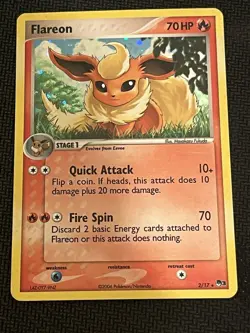 Flareon - 2/17 - Holo Rare Pop Series 3 Promo Set TCG - Pokemon Card - LP - Image 1