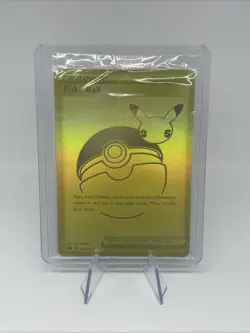 Poke Ball SWSH146 Celebrations Pokemon Card TCG Gold Promo Exclusive SEALED - Nm - Image 1