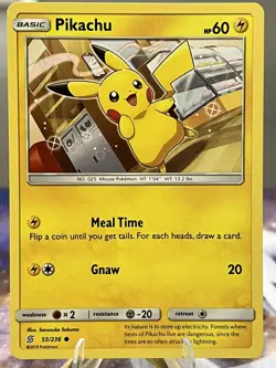 Pikachu 55/236 Pokemon Sun & Moon Unified Minds Common Non Holo NM - Image 1