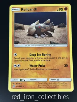 Relicanth 111/236 Uncommon Unified Minds Sun & Moon Pokemon Card NM - Image 1