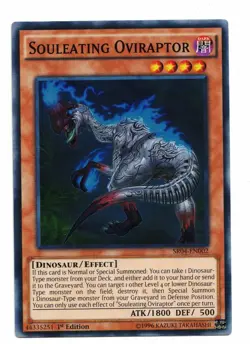 Yu-Gi-Oh Card: Souleating Oviraptor SR04-EN002 Super Rare 1st Edition! NM - Image 1