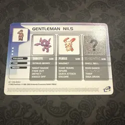 2003 Pokemon Ruby/Sapphire Version | Battle E-Card | Gentleman Nils ID 129-B001 - Image 1