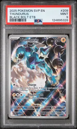 THUNDURUS #209 BLACK STAR PROMO BLACK BOLT ETB 2025 POKEMON SVP EN PSA 9 MINT - Image 1