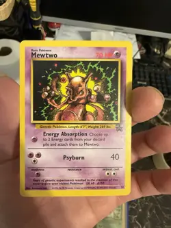 Pokemon Card - Mewtwo WoTC Black Star Promo 14 Non-Holo - HP - Image 1