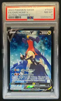 2022 Pokemon SWSH Astral Radiance Garchomp V Trainer Gallery #TG23/TG30 PSA 8 - Image 1