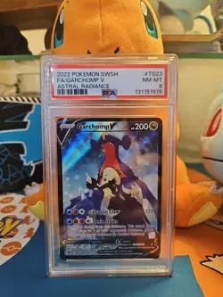 2022 Pokemon SWSH FA/Garchomp v TG23/TG30 Astral Radiance Psa 8 - Image 1