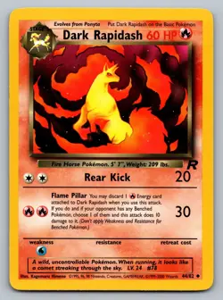 Pokemon TCG Team Rocket Dark Rapidash 44/82 - Image 1