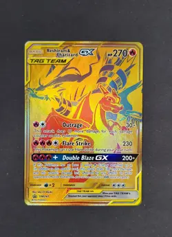 Pokemon TCG Reshiram & Charizard GX SM247 NM & Charizard Ex 11/106 Dmg - Image 1