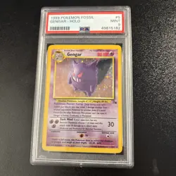 Pokemon TCG Gengar Fossil Holo Card 5/62 Unlimited Rare PSA 9 - Image 1