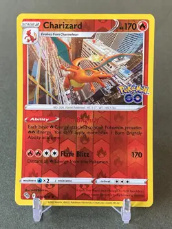 Pokemon Charizard 010/078 Pokemon Go Reverse Holo Rare NM - Image 1