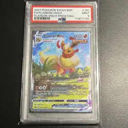 2021 POKEMON SWSH FLAREON VMAX PREMIUM COLLECTION #180 FA/FLAREON VMAX PSA 9 - Image 1