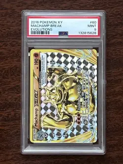 2016 Pokemon XY Evolutions Machamp BREAK #60 PSA 9 Mint - Image 1