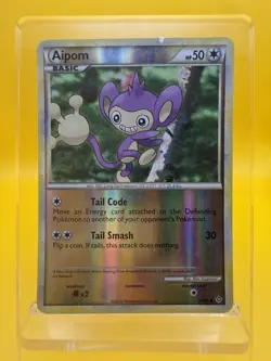 Aipom 43/95 Reverse Holo - HGSS: Unleashed Pokemon Card HP - Image 1