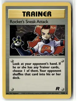 Rocket's Sneak Attack ⭐ 72/82 Rare Team Rocket 2000 Pokemon LP - Image 1
