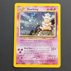 Pokemon TCG Neo Genesis Holo Rare Vintage Card Slowking 14/111 SWIRL - Image 1