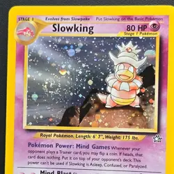 Pokemon TCG Neo Genesis Holo Rare Vintage Card Slowking 14/111 SWIRL - Image 2