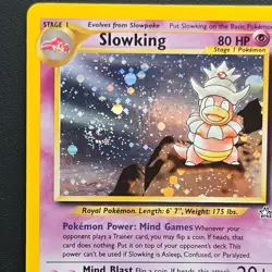 Pokemon TCG Neo Genesis Holo Rare Vintage Card Slowking 14/111 SWIRL - Image 3