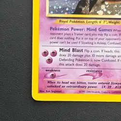 Pokemon TCG Neo Genesis Holo Rare Vintage Card Slowking 14/111 SWIRL - Image 4