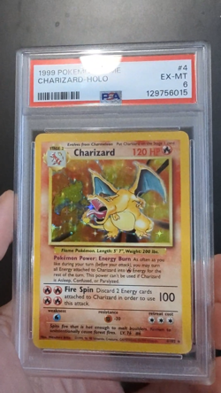 1999 POKEMON TCG Base Set Unlimited #4 CHARIZARD - HOLO PSA 6 EX-MT - Image 2