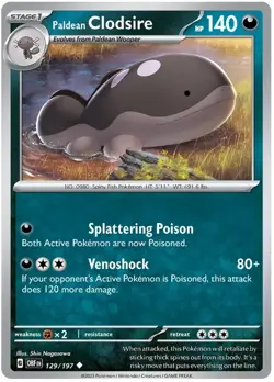 PALDEAN CLODSIRE 128/197 UNCOMMON Obsidian Flames Pokemon TCG - Image 1