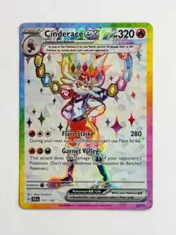 Pokemon TCG Cinderace EX 157/142 Stellar Crown Special Illustration Rare NM - Image 1