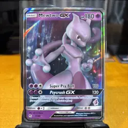 Pokemon Mewtwo GX Holo Ultra Rare TCG Card Hidden Fates 31/68 Full Art - Image 1
