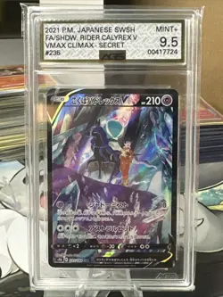 Pokemon TCG Shadow Rider Calyrex V #235 Vmax Climax Super Rare AGS 9.5 Mint+ - Image 1